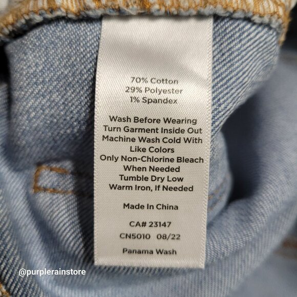 Talbots Jeans 10 Slim Ankle High Rise Tummy Control Medium Light Wash Denim - Picture 5 of 12